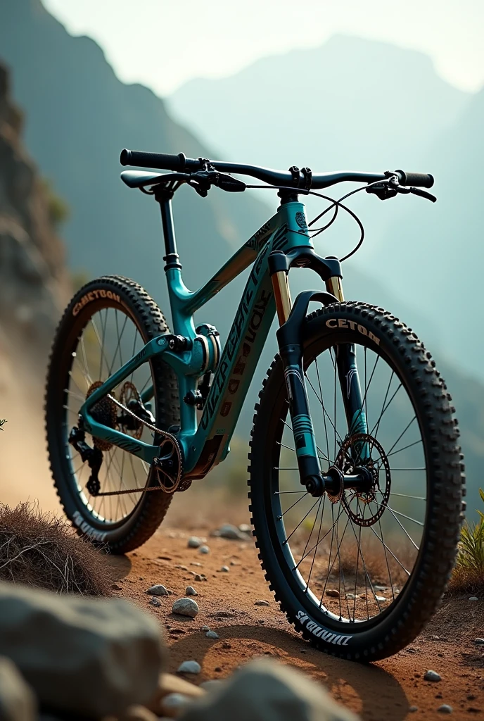 Mountain bike with Mercedes-Petronas design