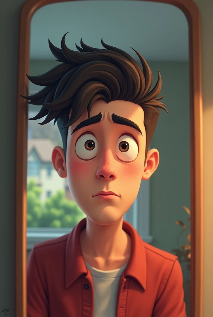 The worst haircut for a teenage man with a square and round face