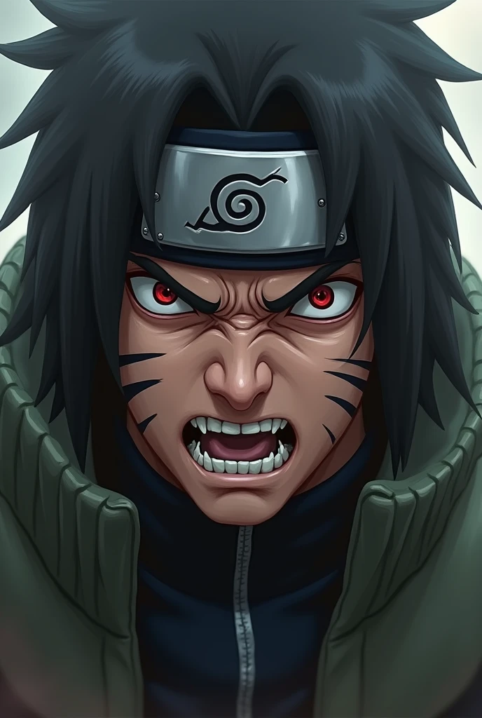 Naruto angry focusing on his face