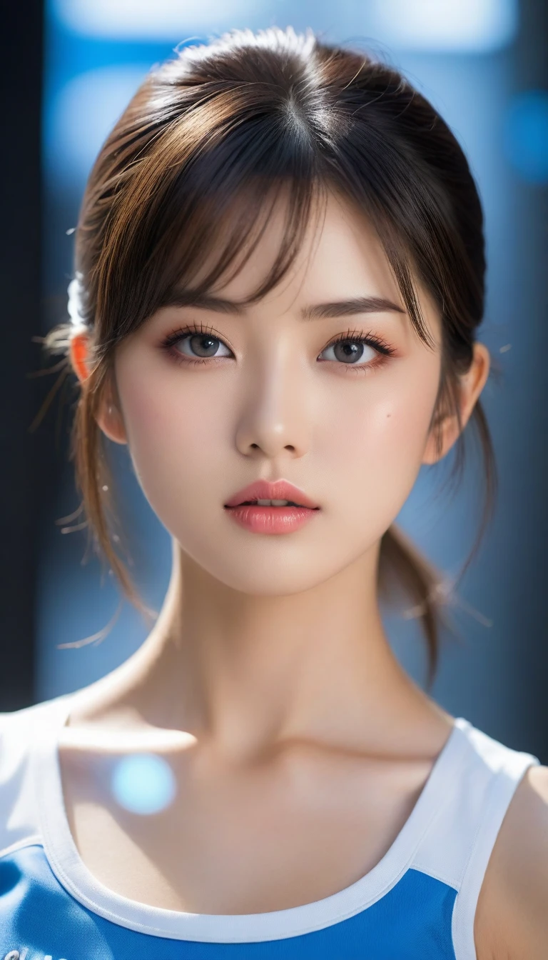 8k, Ultra-high resolution, Highest quality, masterpiece, 三分割法によるphotograph,Surreal, photograph, 1 , (:1.3), cute, cute顔, 細部までBeautiful Eyes, 細かくdetailedに,masterpiece,One Girl:1.2,Japanese women,Policewoman,upper body,glaring,Black short hair,High ponytail,ID photo,(Police officer of the future:1.3),Exhibitionist,Future City,white collar,((Fusion of humans and androids))(Beautiful attention to detail),Subtle details, detailedな顔,anger,Attractive eyes,(ポートレートphotograph:1.4),(Photorealistic images:1.4),Fantasy art,(Beautiful Face:1.4),美しくAttractive eyes、Beautiful Eyes,Silver residue,(Tight waist:1.4)、(Beautiful with perfect body proportions:1.4),Pink Lips,profile,(((Ideal body type))),A-cup small breasts :2,、Portraiture:2、Perfect Anatomy、鮮明なdetailed、detailed,Fashion magazine cover,Thin lips,完璧でBeautiful Face ,完璧でcute顔, Skin with attention to detail, Perfect limbs、Narrow waist,Surreal,Light and shadow,spotlight