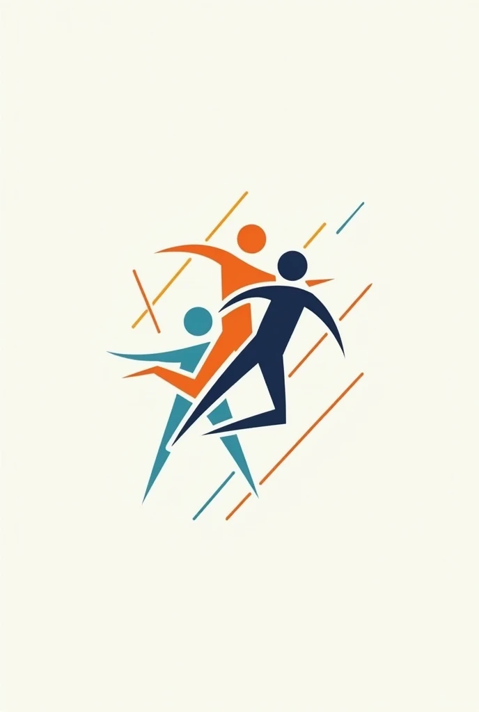 An abstract logo for  youth school olympics