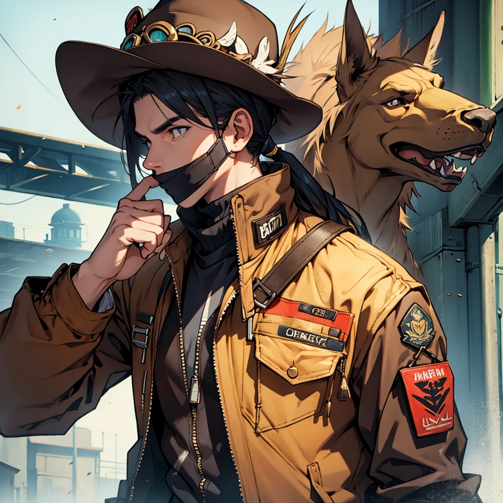 Cowboy type with mask