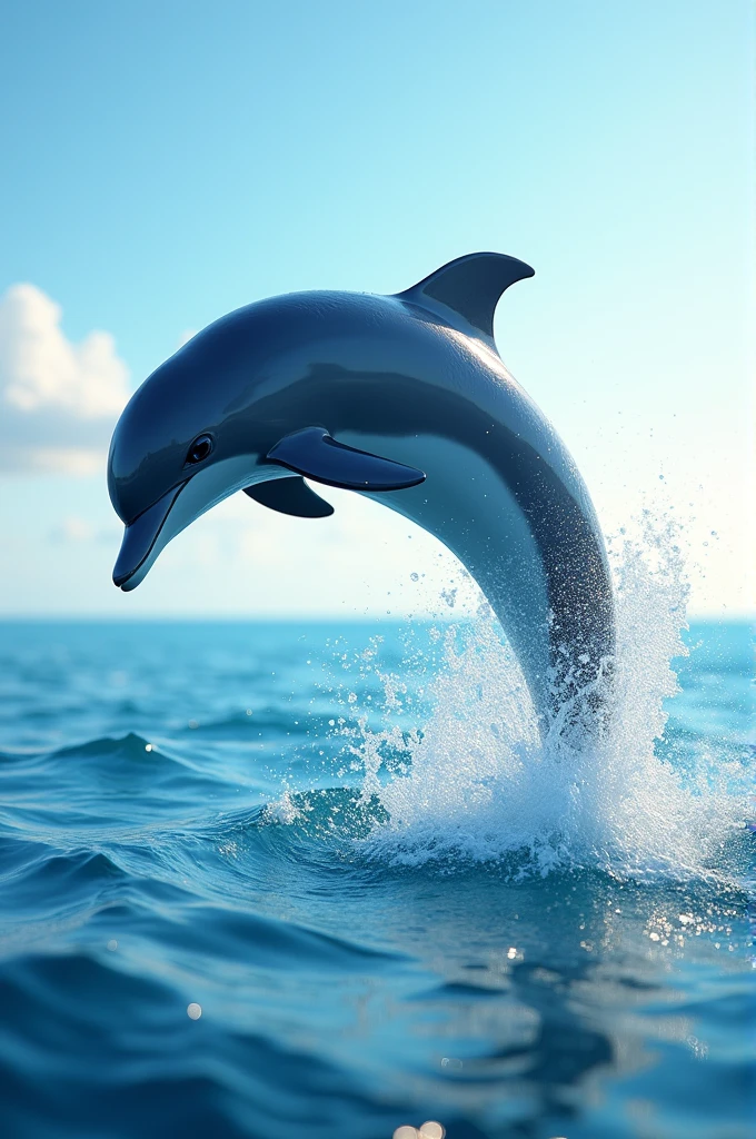 Clip of a dolphin jumping out of the water