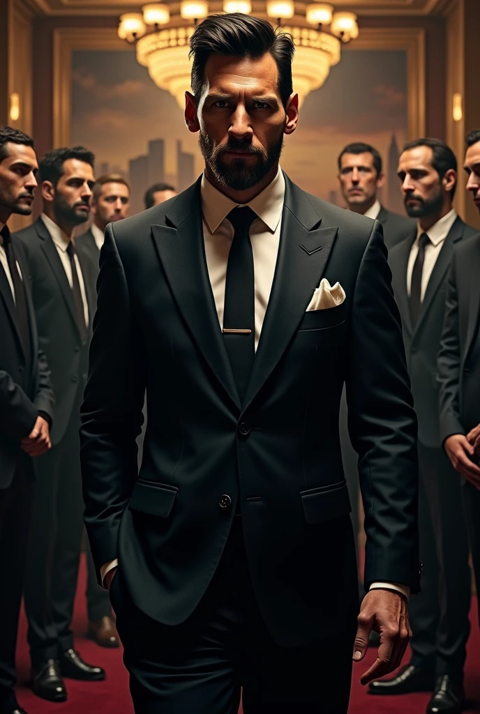 Messi is a gangster with many people and many runs.
