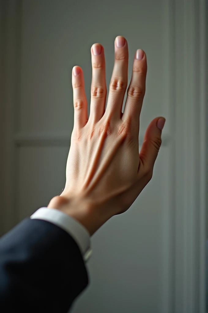 A human hand raising