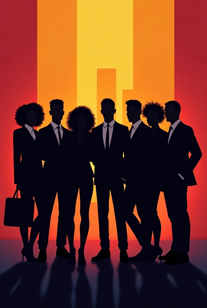 Black Business People Silhouettes