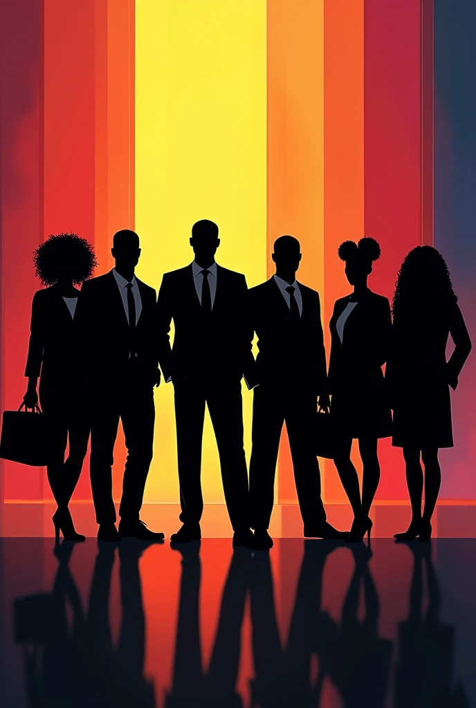 Black Business People Silhouettes