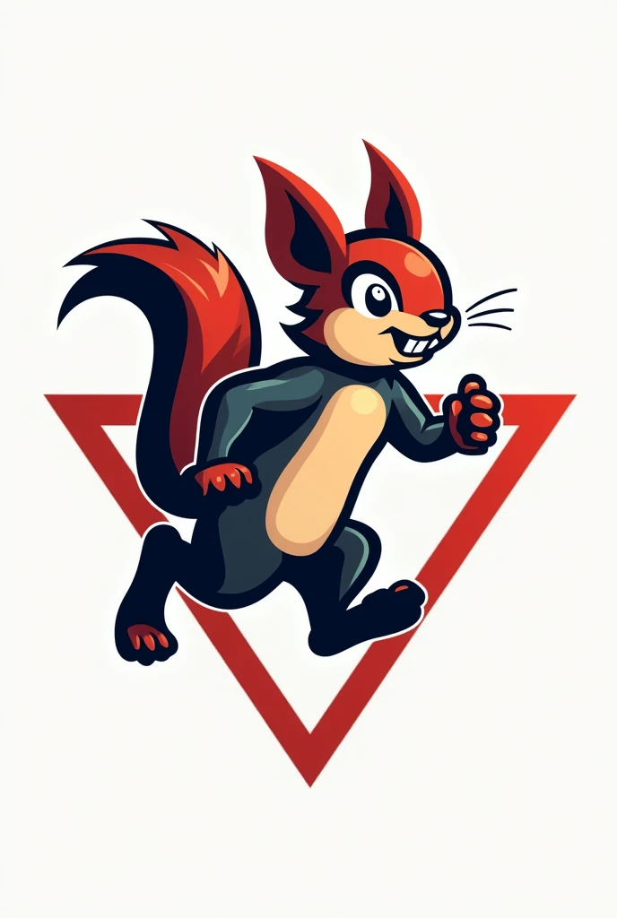 An abstract logo of squirrel mascot for school olympics