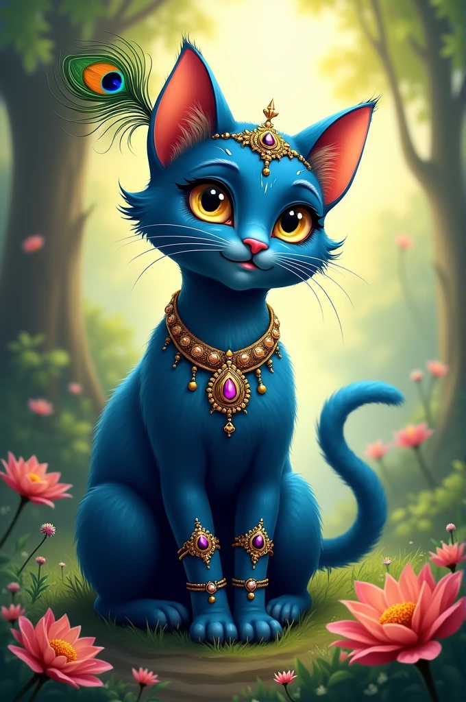 Lord krishna but as a cat