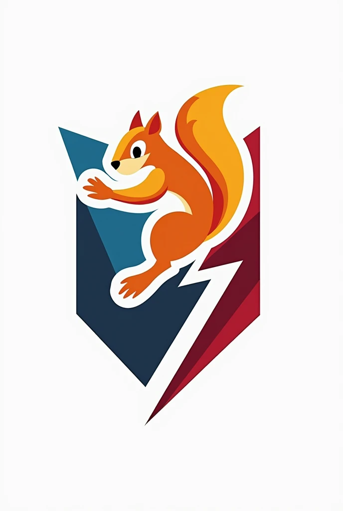 An abstract logo of squirrel mascot for school olympics