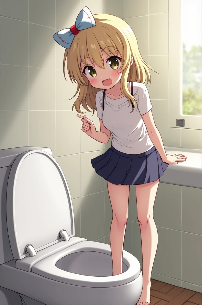 anime girl peeing