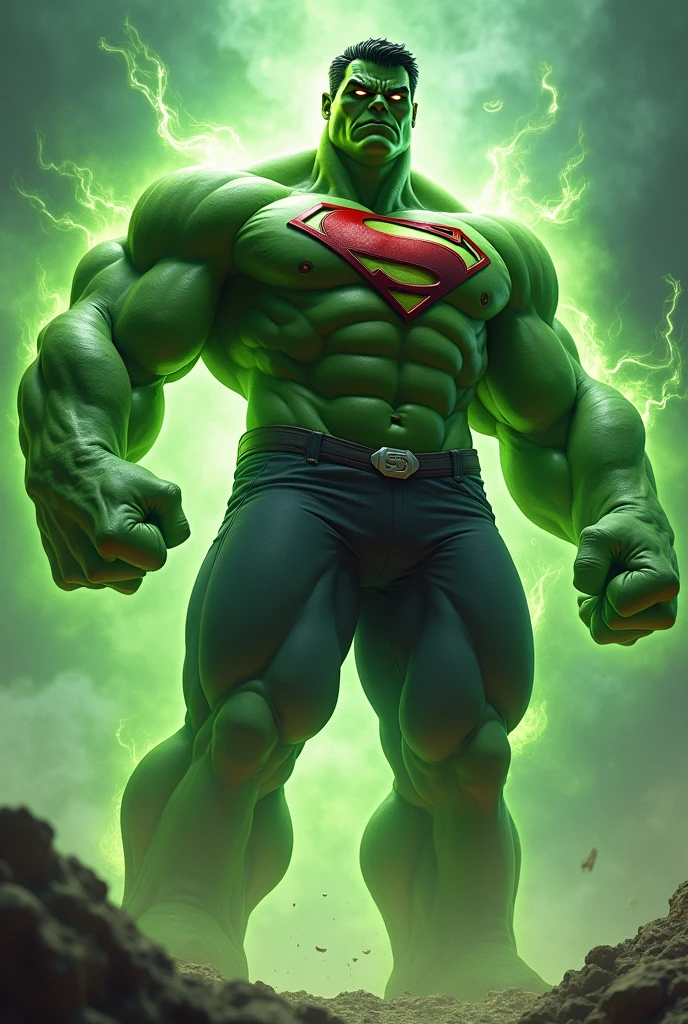 Super man hulk body combined