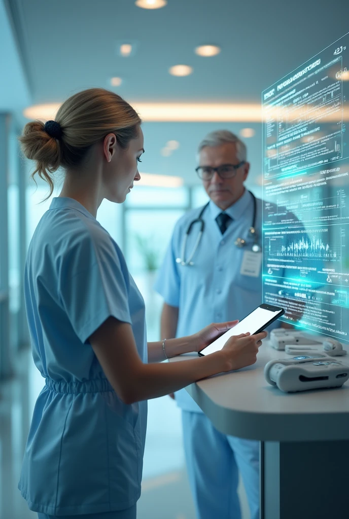 Create an image that references the nursing of the future in a private hospital.