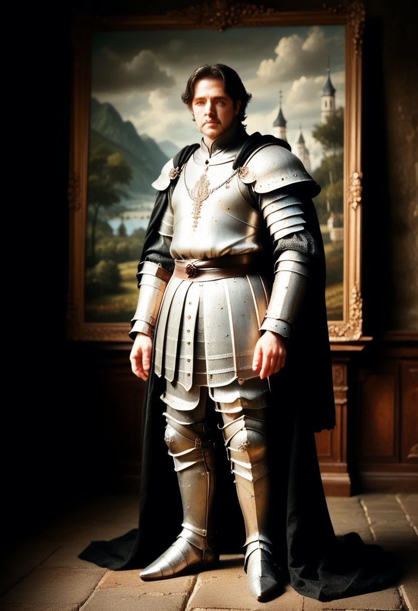modelshoot style, (extremely detailed CG unity 8k wallpaper), full shot body photo of the most beautiful artwork in the world, medieval armor, professional majestic oil painting by Ed Blinkey, Atey Ghailan, Studio Ghibli, by Jeremy Mann, Greg Manchess, Antonio Moro, trending on ArtStation, trending on CGSociety, Intricate, High Detail, Sharp focus, dramatic, photorealistic painting art by midjourney and greg rutkowski