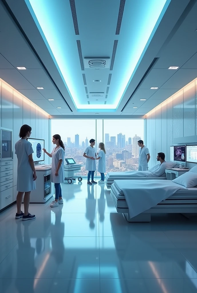 Create an image that references the nursing of the future in an Endoscopy center.