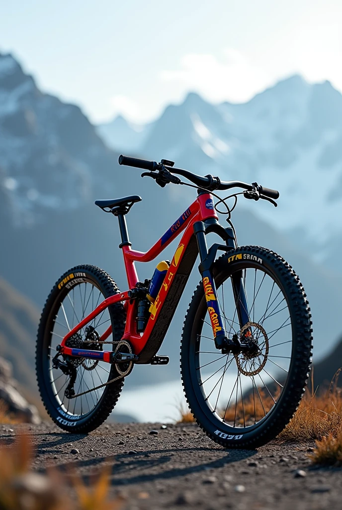 Classic mountain bike with Red Bull RB19 F1 design



