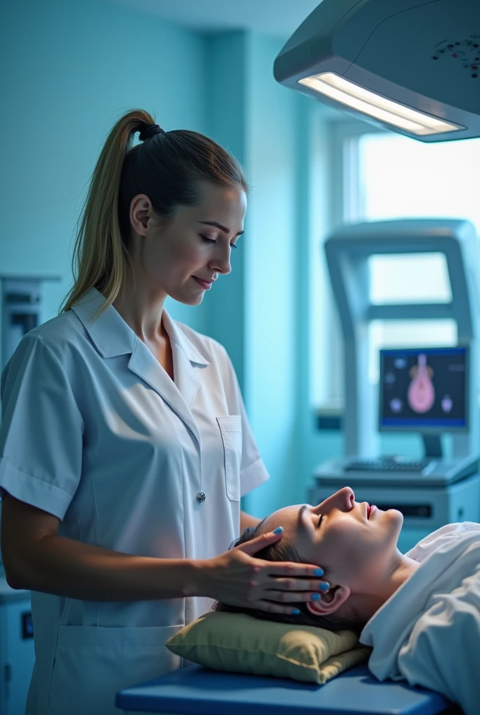 Create an image that references nursing in an Endoscopy center.