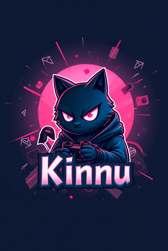 Generate a gaming YouTube channel logo this name is ''Kinnu''