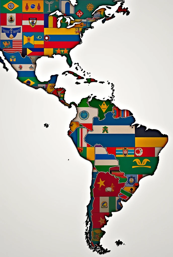 create an image containing the flags of the member countries of the Bustamante code