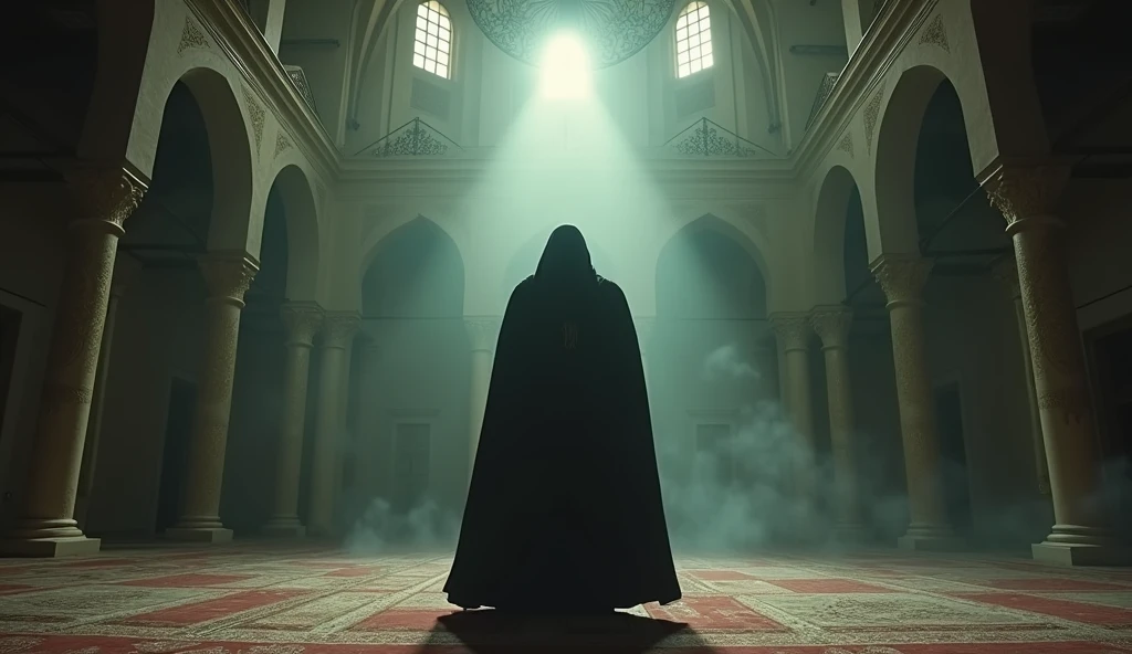 Scene 6: Ustaz Malik's confession - Ustaz Malik began to tell stories in a low voice. Flashback is shown, shows a great cleric performing forbidden rituals inside the dome of a mosque. The cleric looked arrogant and proud.