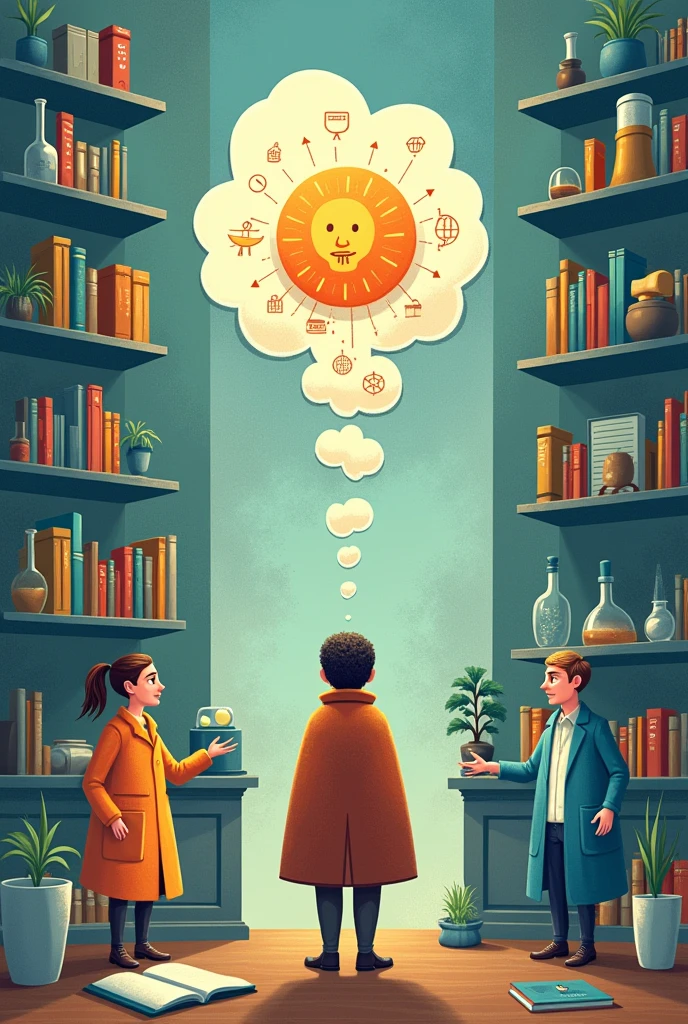 An image where you can distinguish the sources of knowledge such as experience, authority and reason is from the epistemology of research cartoons