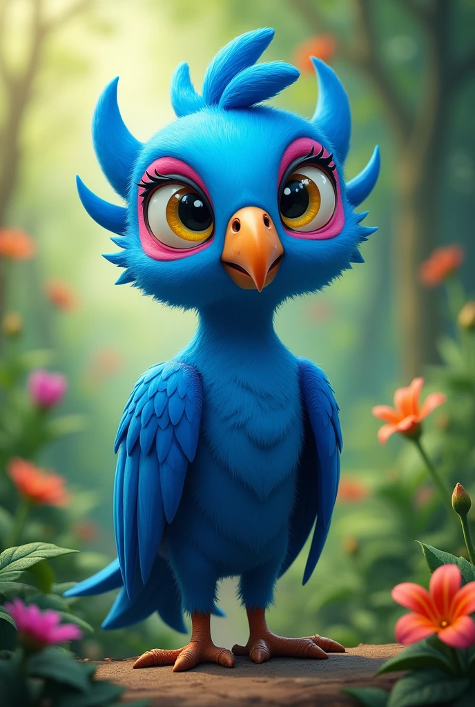 Mollie macaw, una guacamaya de índigo park, es una animal, es un ave anthro guacamaya, es de un juego