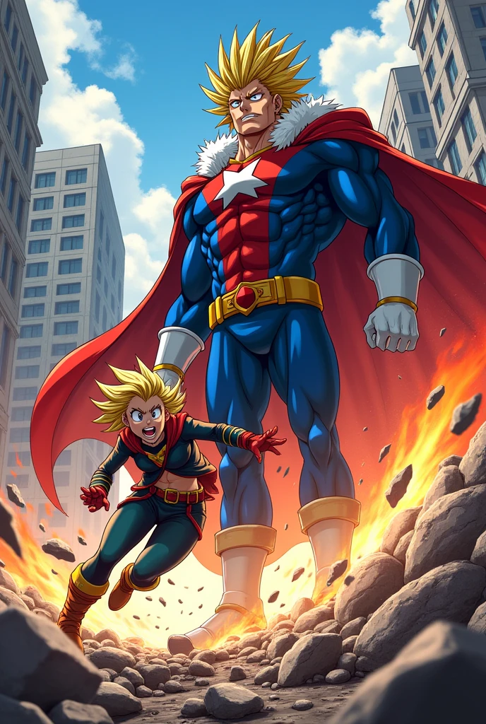 All might y Himiko Toga de bnha