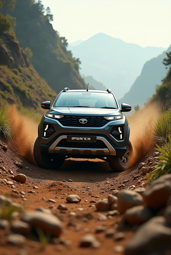 Tata punch car in off road