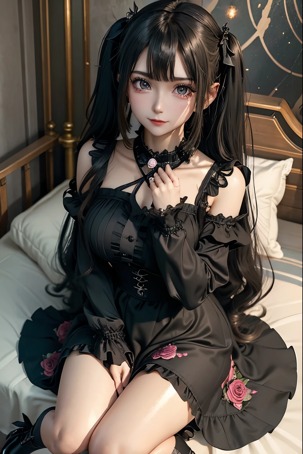 ハードなDark Gothicメイク、Black dark eyeshadow、sad、Good skin radiance、Dark Gothicメイク、Dark smile、palace、The beauty of fragrance、24-years-old、Expressions of intense sexual pleasure、Embarrassed look、Dark Gothic、Highest quality、Expression of sexual pleasure without pain、Drunk face、Purple maid outfit、mysterious、noble、Loving smile、Twin tail hair、Right eye is blue、Left eye is red、Super tempting pose、Platform heel shoes、Heavy makeup、Gothic Clothing、Silver Hair、Long Hair Straight Hair、Cute Gothic Dresses、Beautiful Face、Elegant face、Attractive face、Stained glassの背景、Chest glistening with sweat、The room is dark、goth long dress、Bell Sleeves、Wizard Sleeve、Decadent look、Sexually excited expression、Wet shiny thigh water、Thighs that are wet and shiny with oil、Background of a room full of roses、Sad look、Rose Maiden、The embroidery is pink、The dress has pink embroidery.、Thigh-high socks、Knee-high socks、Gentle expression、Dark black eyeshadow、Stained glassとバラの背景、Thighs are a little thin、Female Duo、Female couple、dark church background、Stained glass、Black metal world、Dark Castle、Dark Room、Slender body、gothic long dress、Victorian dress、Small breasts、The bed is covered with roses、Her thighs are shining with sweat、My body is wet and shiny、There is a lot of glitter on the thighs、I am sweating、My thighs are sticky with sweat.、My thighs are glistening with sweat、My whole body is sweaty and shiny、I sweated a lot.、My thighs are sweaty、My wet thighs are glistening with sweat.、There is a lot of sweat shining all over my body、Slender body、Sit on the bed、Beautiful legs、Outstretched legs、Hands on the bed、Super beautiful straight hair、Straight hair to the ends、Straight Perm Hair、Show off your glamorous thighs、Ass on the bed、Sitting with legs wide apart、Thighs are a little glamorous、facial expressions during masturbation、