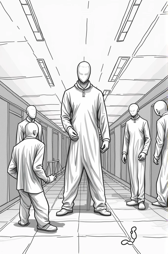 An line art College of questioning the society of the social criminal war rape issue drugs