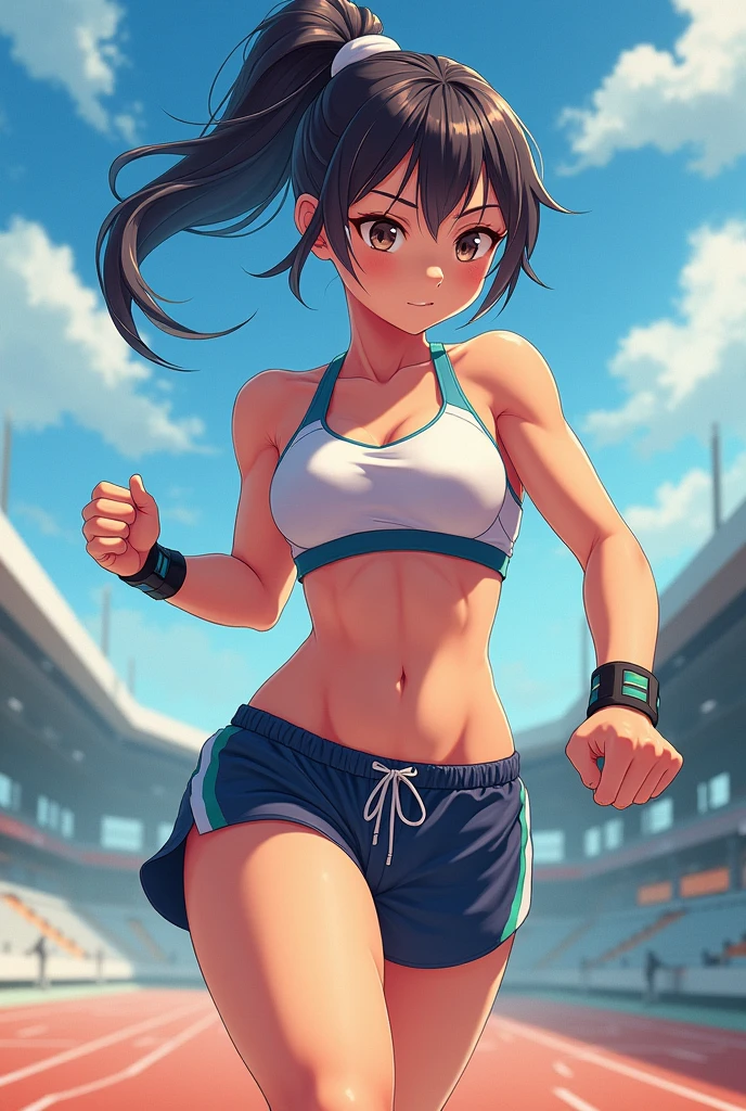 sporty anime girl