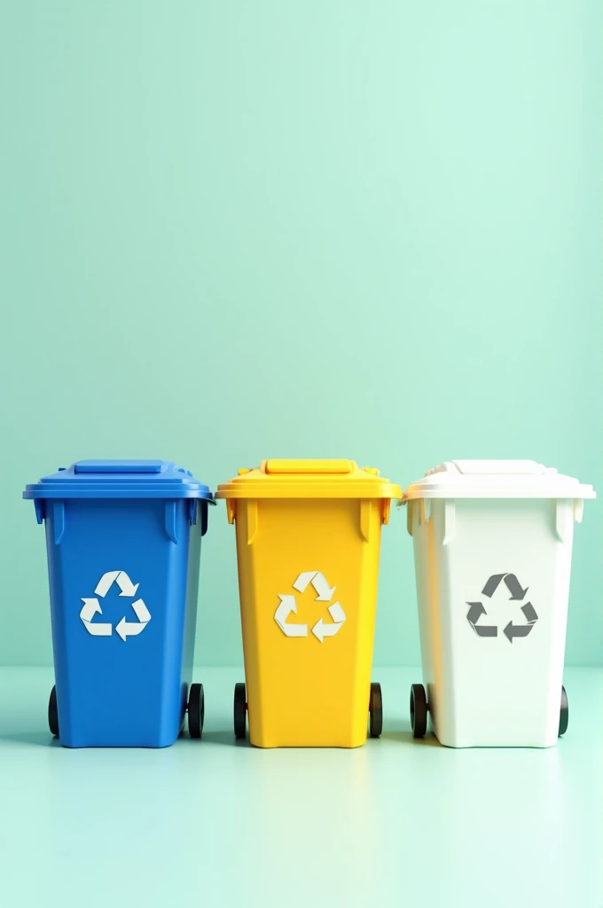 Image for Zero waste management in Blue, yellow and white container
