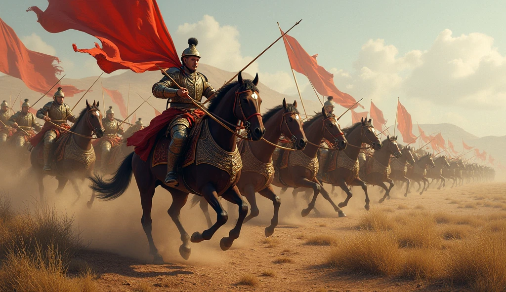 but the Mongols countered with their own archers and cataphracts (heavily armored cavalry).