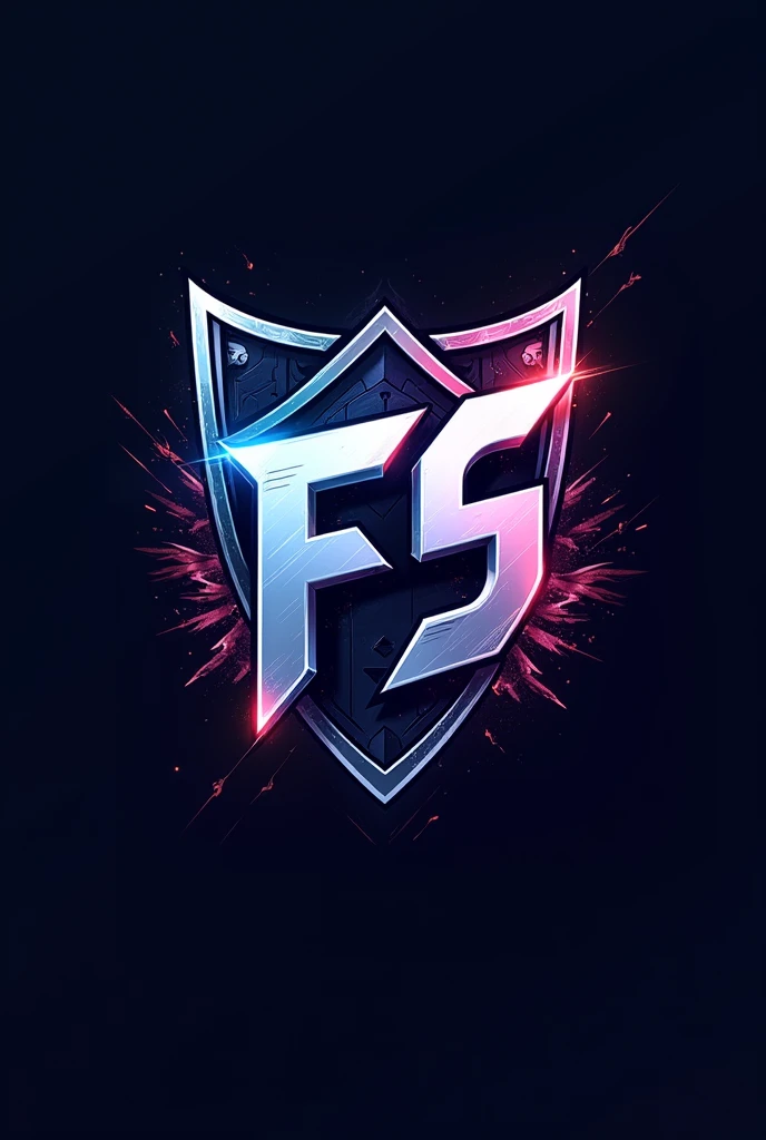 Creat a logo for gaming esports .and add fs in middle with beautiful graphics and also and some army shape in background 