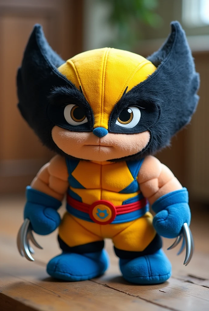 Enrique plush toy from Sesame Street dressed as Wolverine