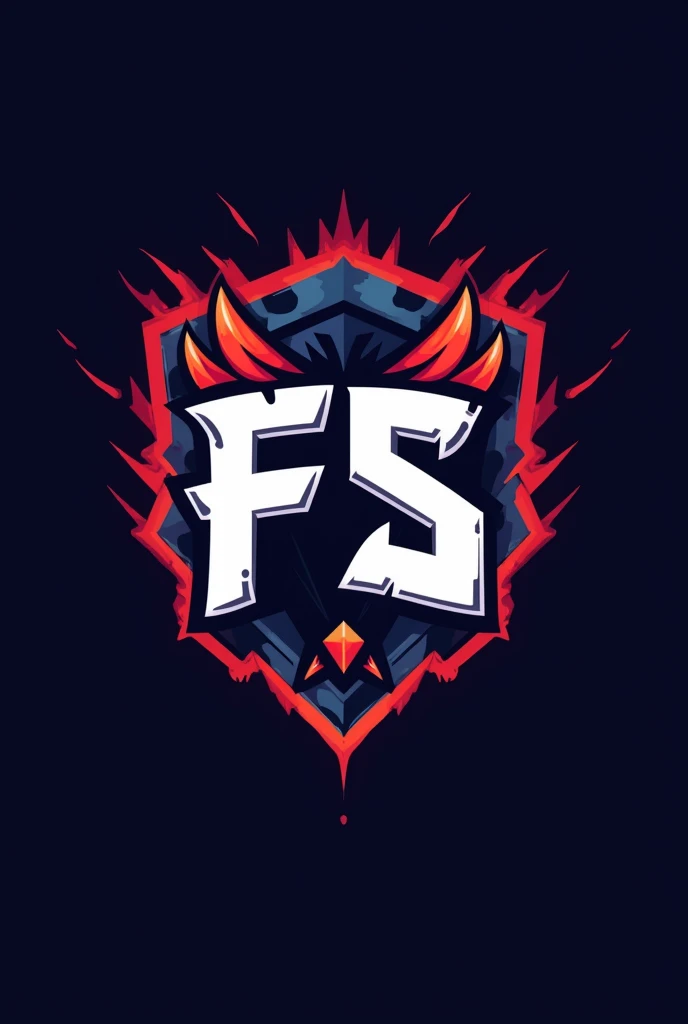 Creat a logo for gaming esports .and add fs in middle with beautiful graphics and also and some army shape in background and make best color