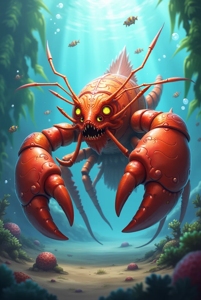 Venti from Genshin Impact as a lobster