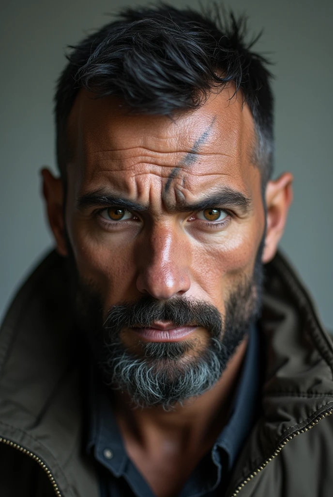 Man with broken nose on one side