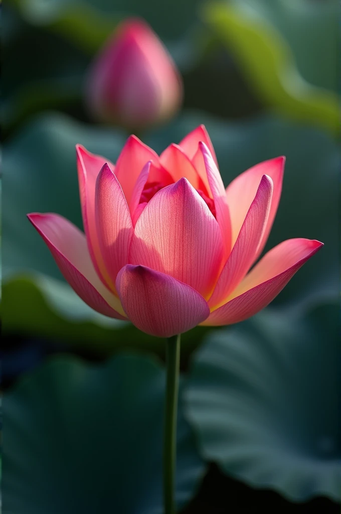 Create a flower that is a mix of a lotus flower and a tulip. 

