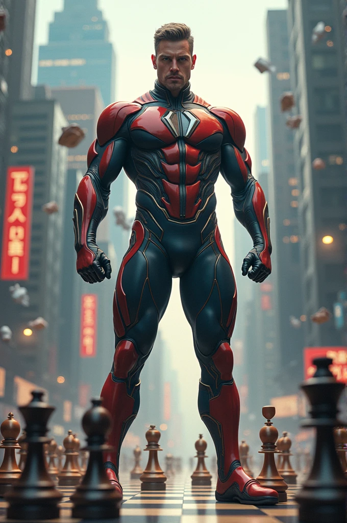 A male superhero with chess powers