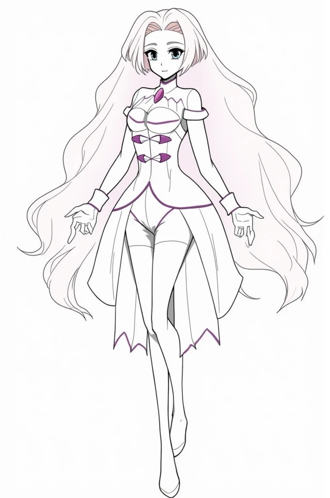 Draw Cure White from Precure naked