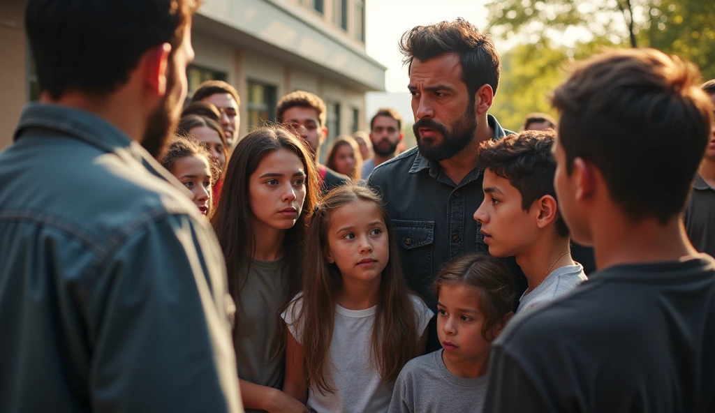 Mens protecting girls from abusing boys