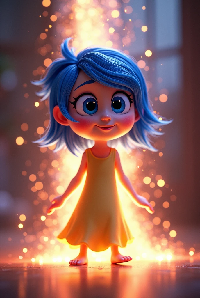 Character from Inside Out in a Flash of Light with Disney Face