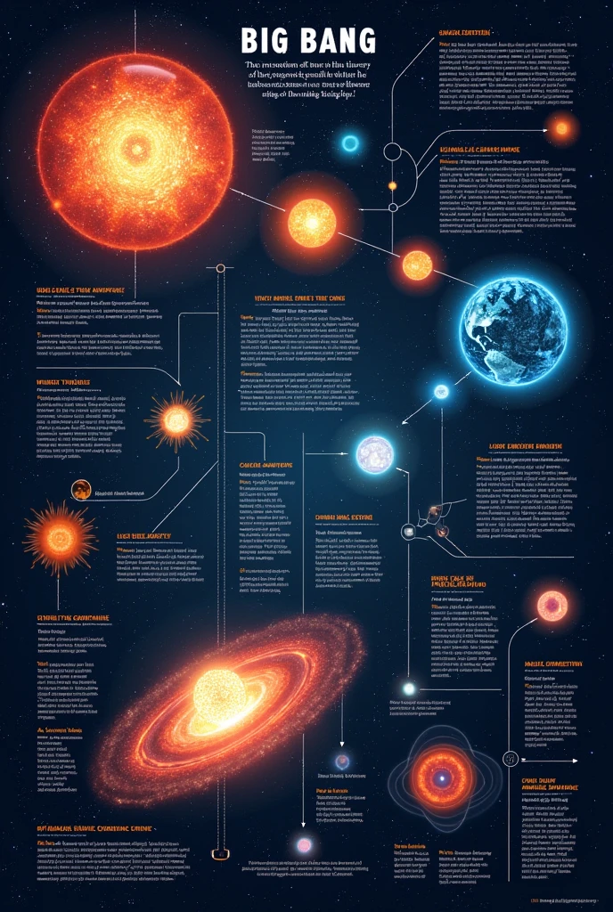 generate me a photo of infographic about big bang theory 