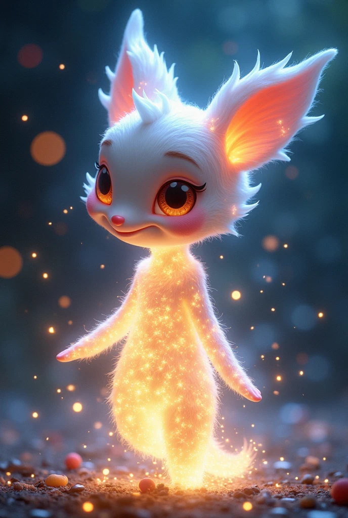 Character from intensely of a flash of light with a Disney face that does not have a human form That is a light