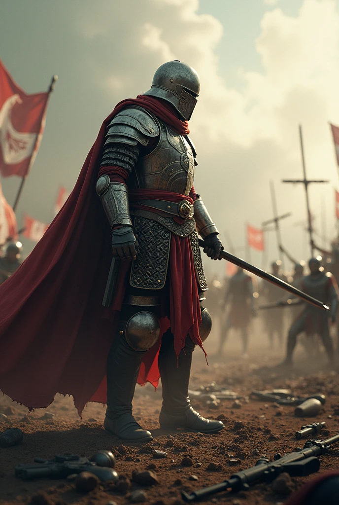 I am the warrior in action who defends his home and his freedom in battle. Where you can see all the wounded from the battle that is taking place, the atmosphere is one of sadness.  , The message I want to leave is that freedom is really, really earned. ,48k rule of thirds  
