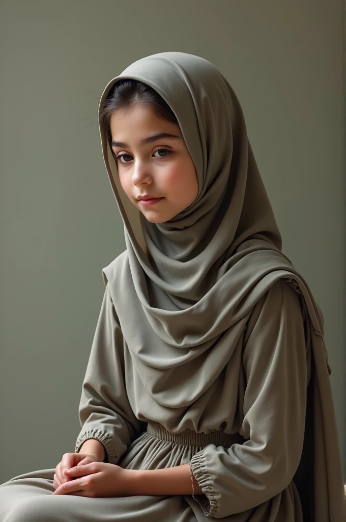 ars Muslim girl, small bosoms, wearing hijob