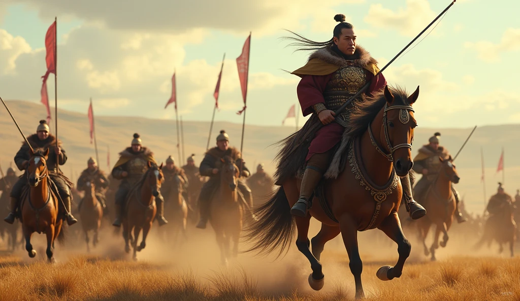 The Mongols regrouped, and Temujin himself led the charge
