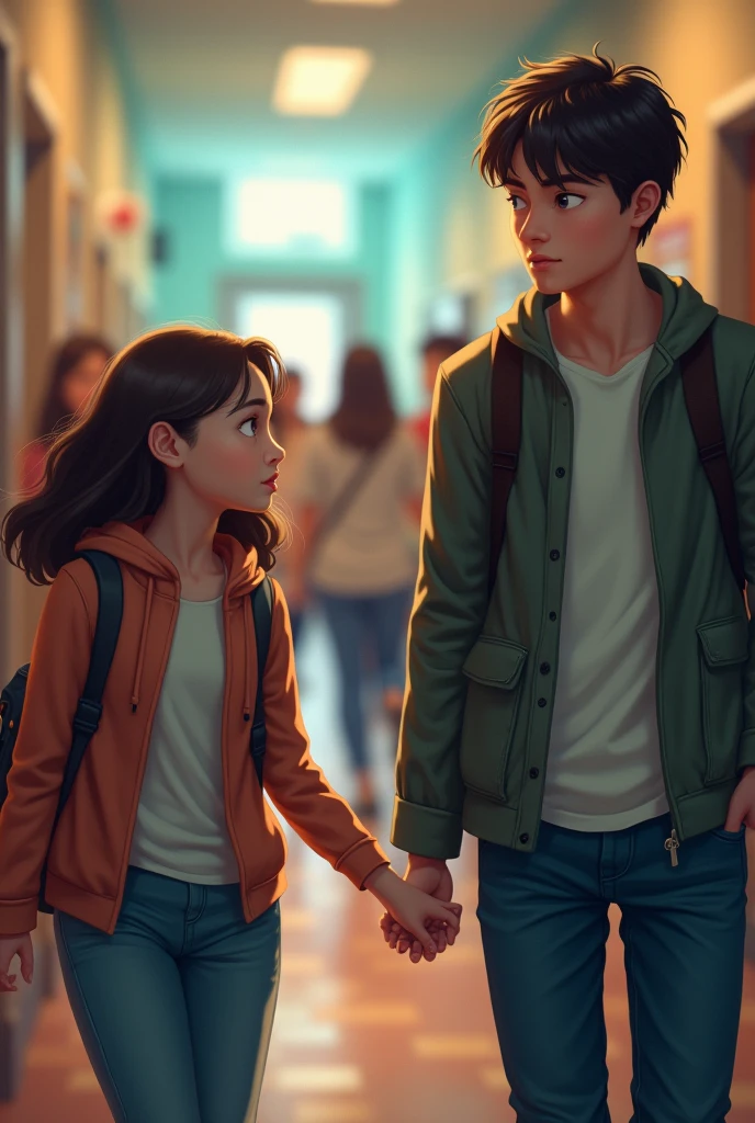 highschool girl sees boy