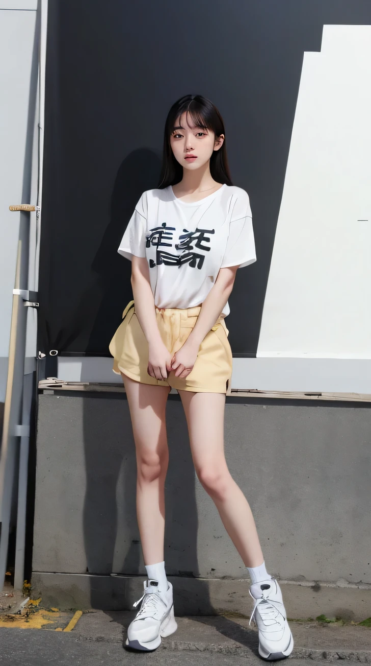 photographed: Araki Shigenobu, ((supermodel style character in detailed full body))), standing, posing, big breast, Rain with cool black and white t-shirt design and serial experience Japan age girl, Text Says: 「September 21」, typographic「September 21」で、Place the glue on the sides and bottom of the square screen. , high detailing, 8K, on tokyo street, high details, FUJIFILM New RX